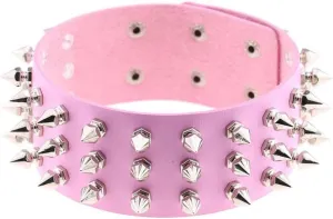 Handmade Spike Punk Choker Necklace Women Adjustable Hip Hop Costume Cosplay Nightclub Rivet Neck Collar Choker
