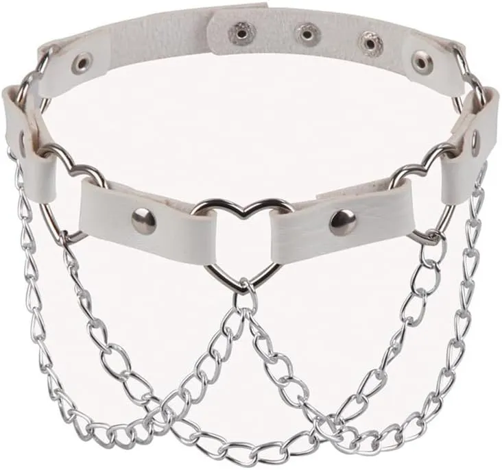 Handmade Women Chain Choker Necklace Adjustable Hip Hop Costume Cosplay Nightclub Punk Neck Collar Choker