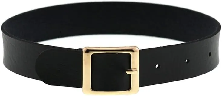 Handmade Women Leather Neck Collar Choker Necklace Adjustable Hip Hop Costume Cosplay Nightclub Punk Choker