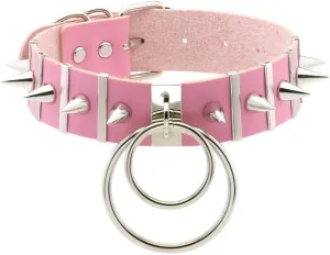 Handmade Women Rivet Choker Necklace Adjustable Hip Hop Costume Cosplay Nightclub Punk Spike Neck Collar Choker