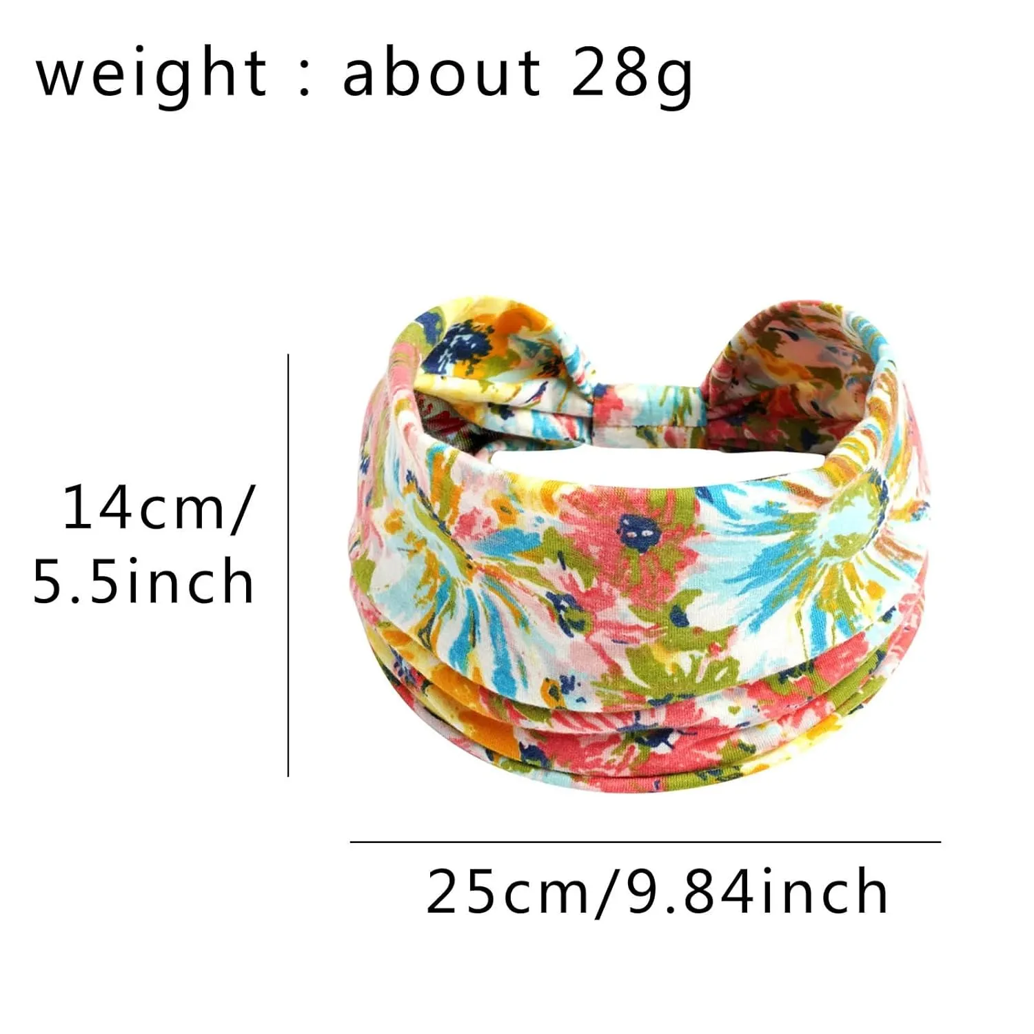 Headbands for Women and Girls Boho Bandeau Headbands Knot Floral Printed Hair Band Fashion Hair Accessories