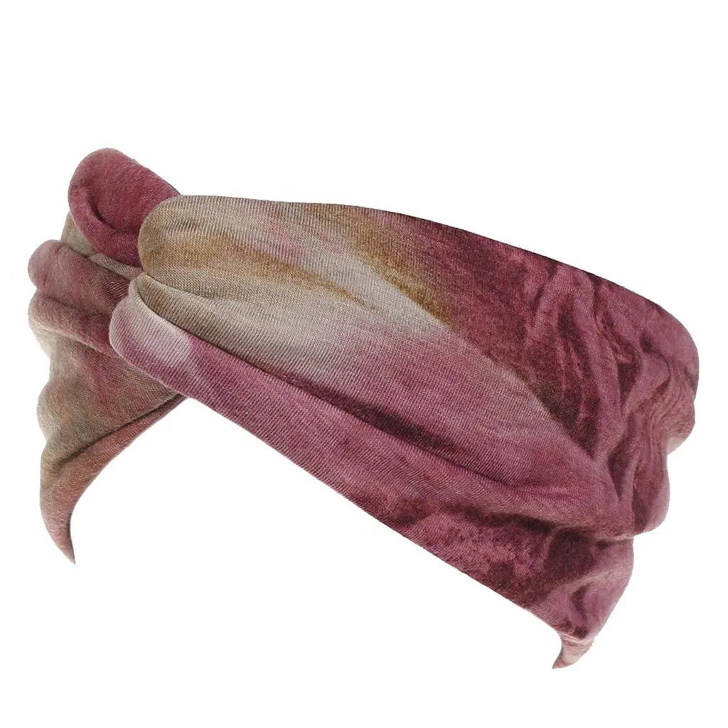 Headbands For Women Boho Bandeau Headbands Floral Printed Hair Band Outdoor Hair Accessories