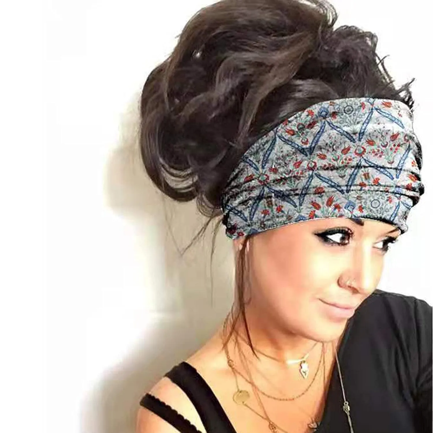 Headbands For Women Boho Bandeau Headbands Knot Floral Printed Hair Band Fashion Hair Accessories