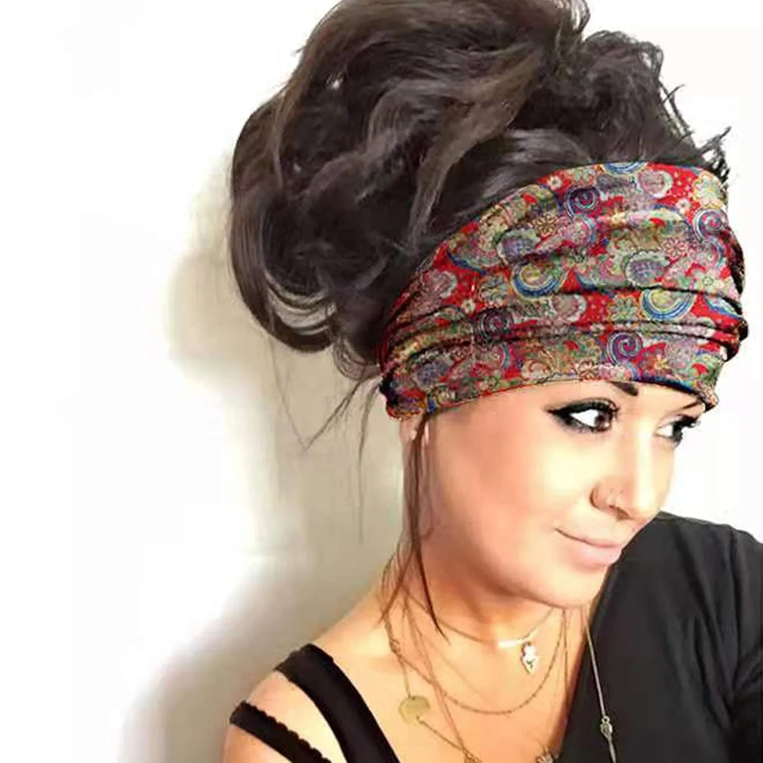 Headbands For Women Boho Bandeau Headbands Knot Floral Printed Hair Band Fashion Hair Accessories