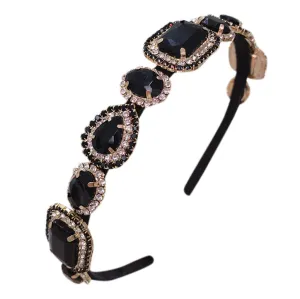 Headbands for Women Girls Beaded Hair Hoop Headband Rhinestone Crystal Elastic hairbands Hair Accessories Jewelry