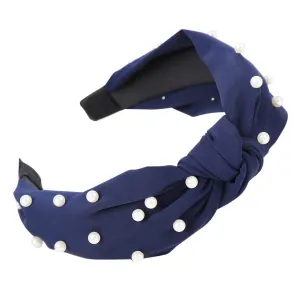 Headbands for Women Girls Pearls Knotted Head Bands Elastic Rhinestone Hair Bands Hair Accessories Jewelry
