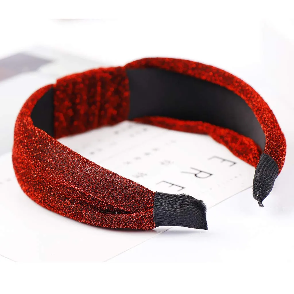 Headbands for Women Girls Pearls Knotted Head Bands Handmade Jewelry Hair Bands Hair Accessories for Daily Festival