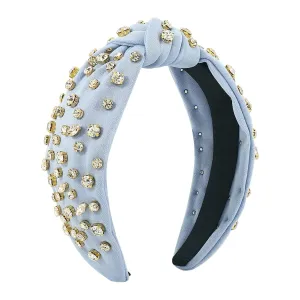 Headbands for Women Girls Pearls Knotted Head Bands Rhinestone Crystal Elastic hairbands Wedding Hair Accessories