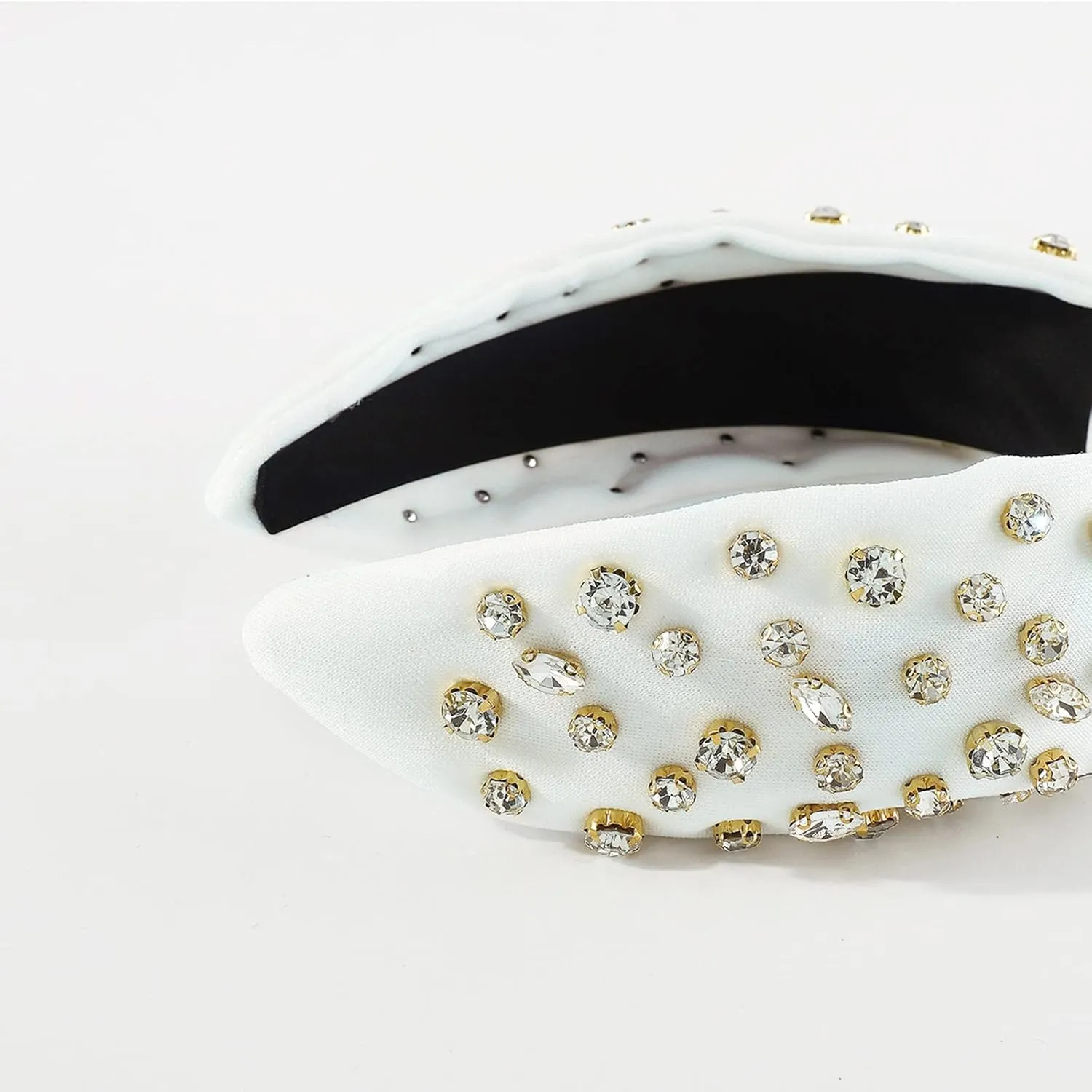 Headbands for Women Girls Pearls Knotted Head Bands Rhinestone Crystal Elastic hairbands Wedding Hair Accessories