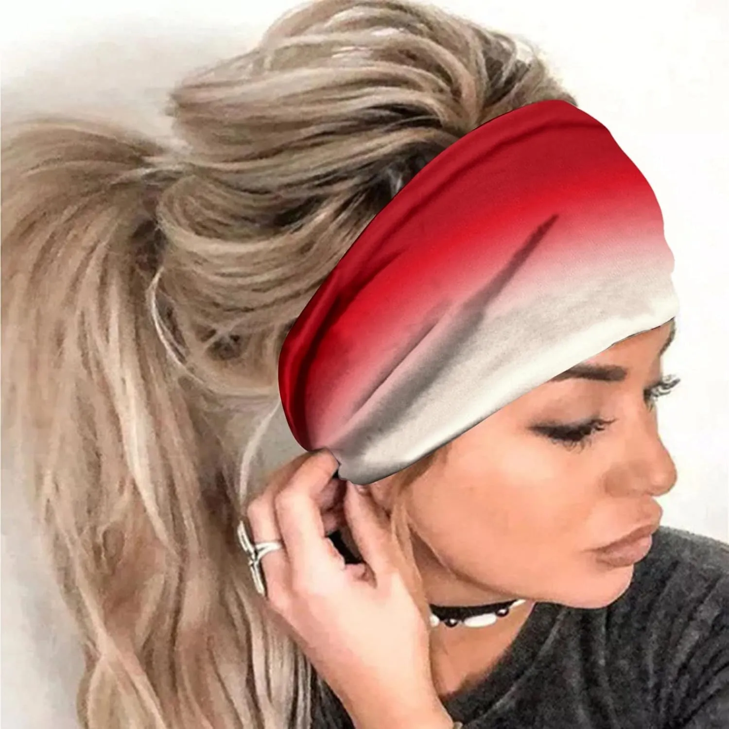Headbands for Women Head Bands Boho Non Slip Hair Bands Elastic Hair Accessories (G, One Size)