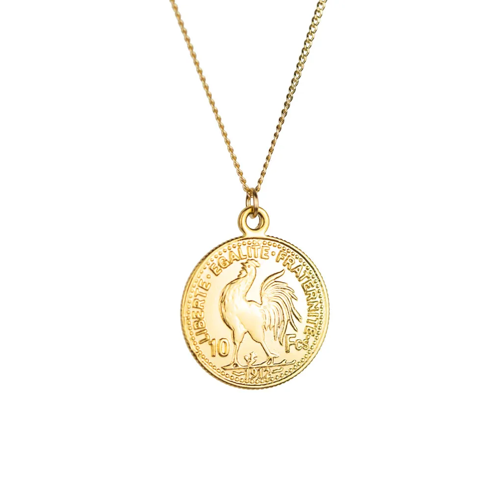 Heirloom Gold Coin Necklace - Gold