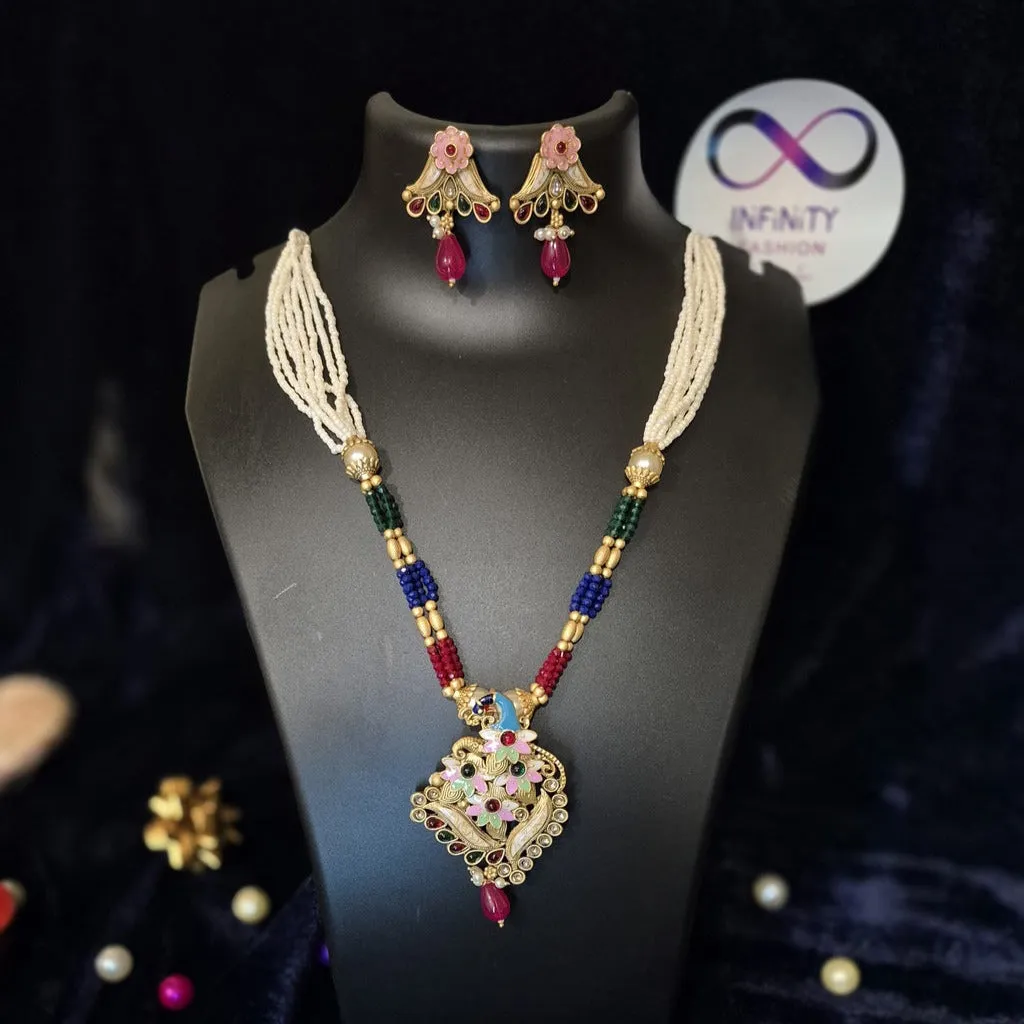 Heritage Inspired Design Premium Pearl Necklace with Jukmkas 3