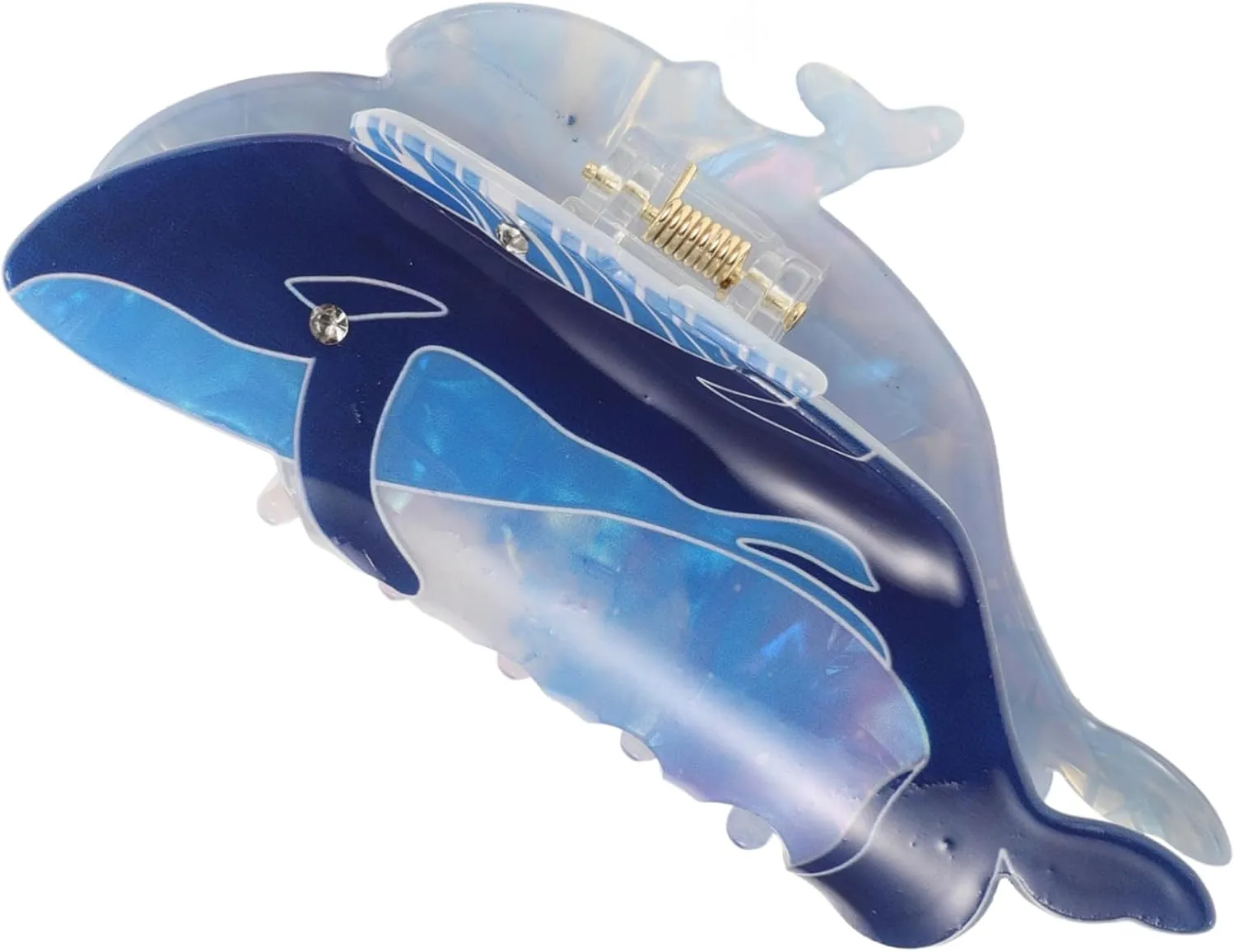 Homoyoyo Whale Hair Claw Clip Acrylic Ocean Animal Hairpin for Thick Thin Hair Unique Design for Weddings Birthdays and Daily Use for Women
