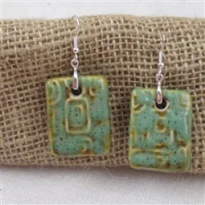 Honey & Aqua Porcelain Drop Earrings