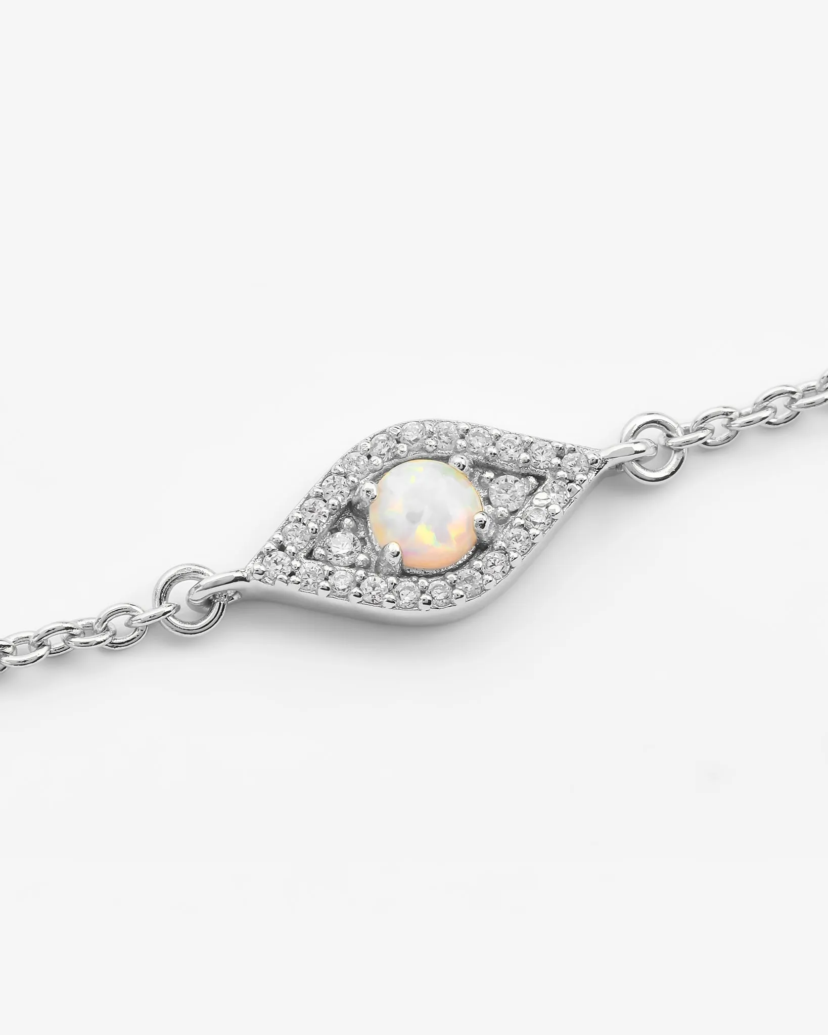Iced Opal Mini Evil Eye Bracelet