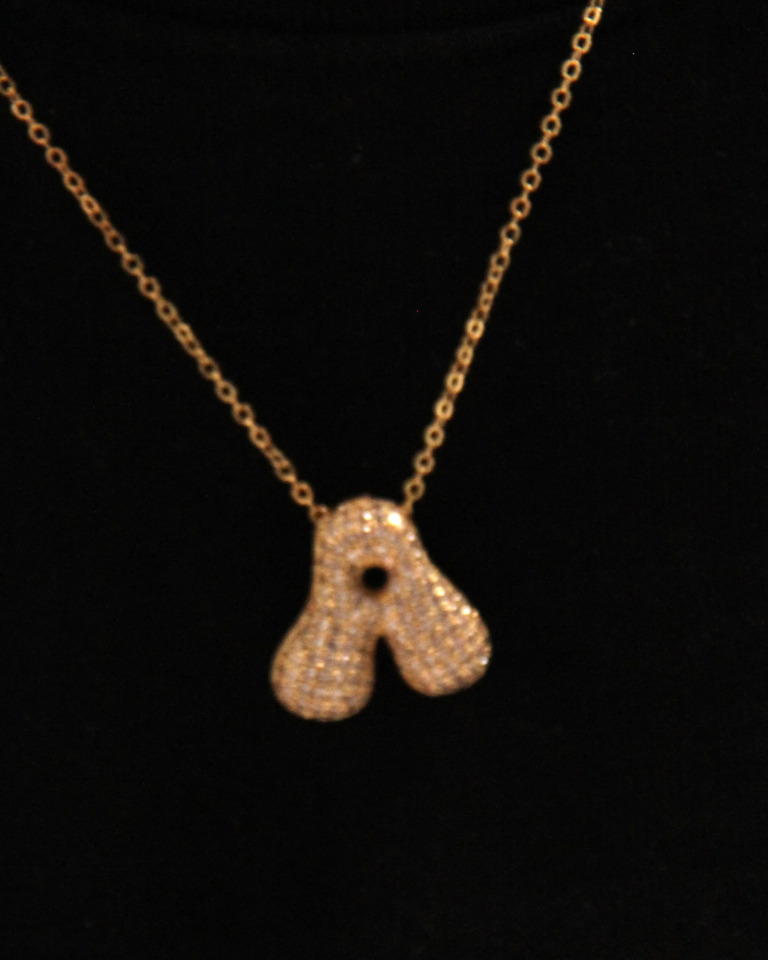 Initial CZ Waterdrop Necklace - 18K Gold Filled