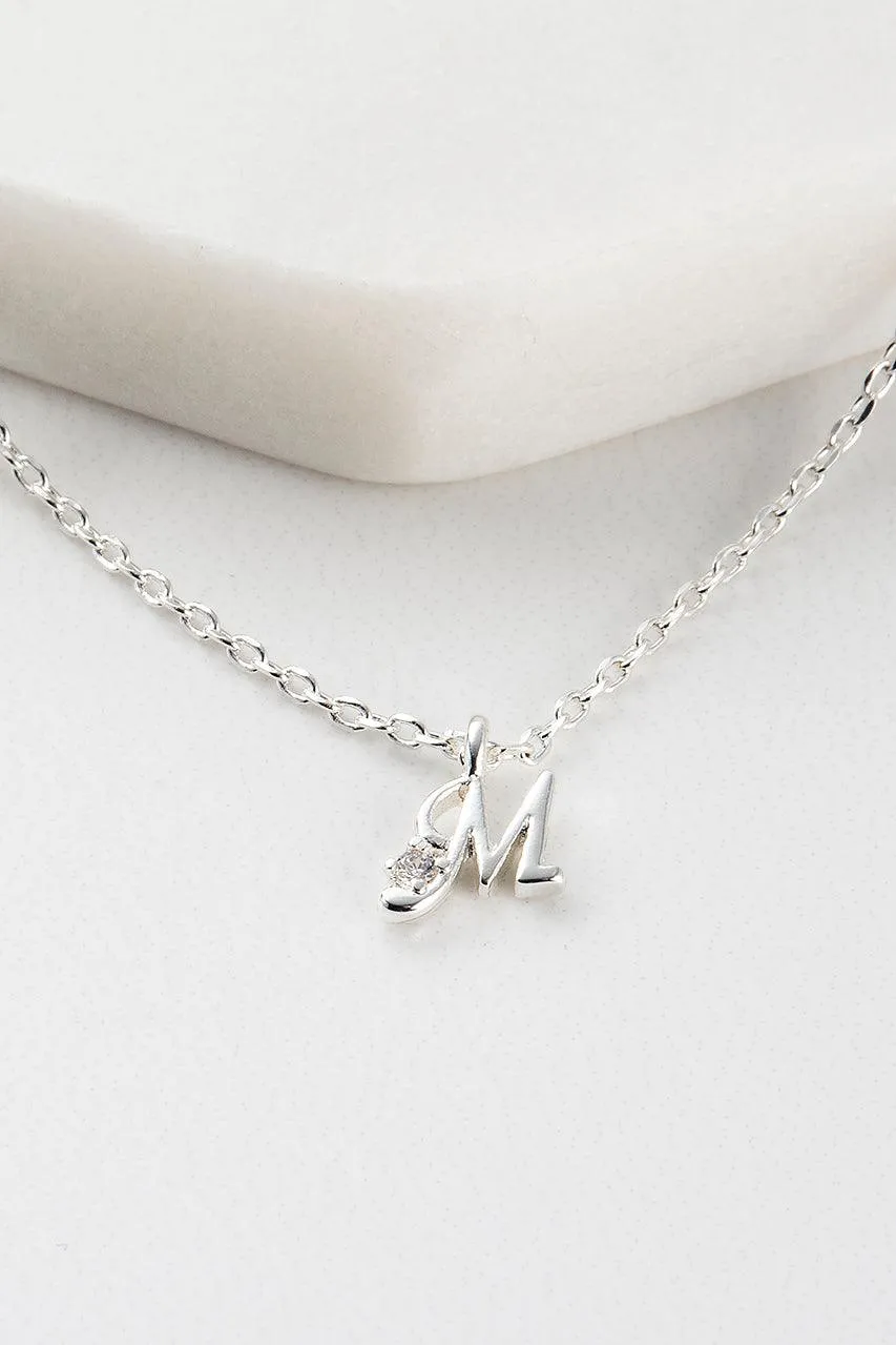Initial Necklace - Silver
