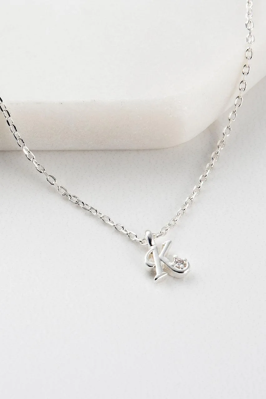 Initial Necklace - Silver