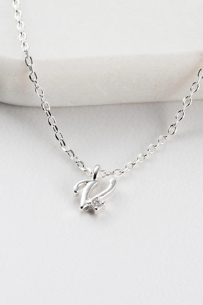 Initial Necklace - Silver