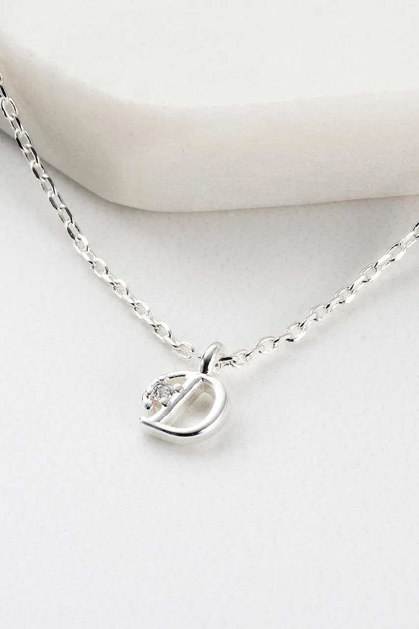Initial Necklace - Silver