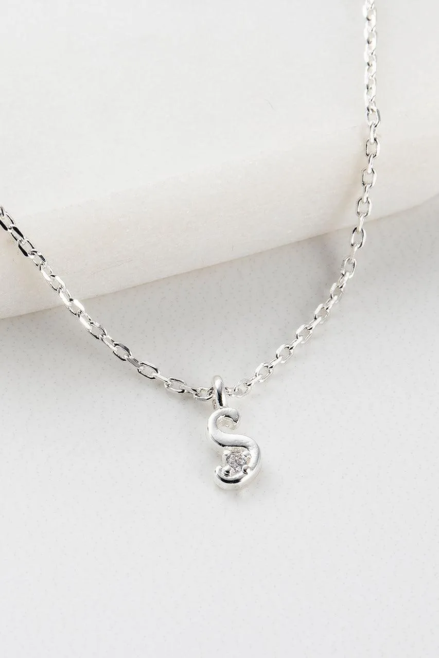 Initial Necklace - Silver