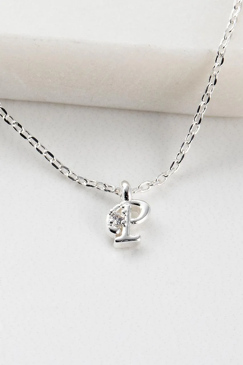 Initial Necklace - Silver