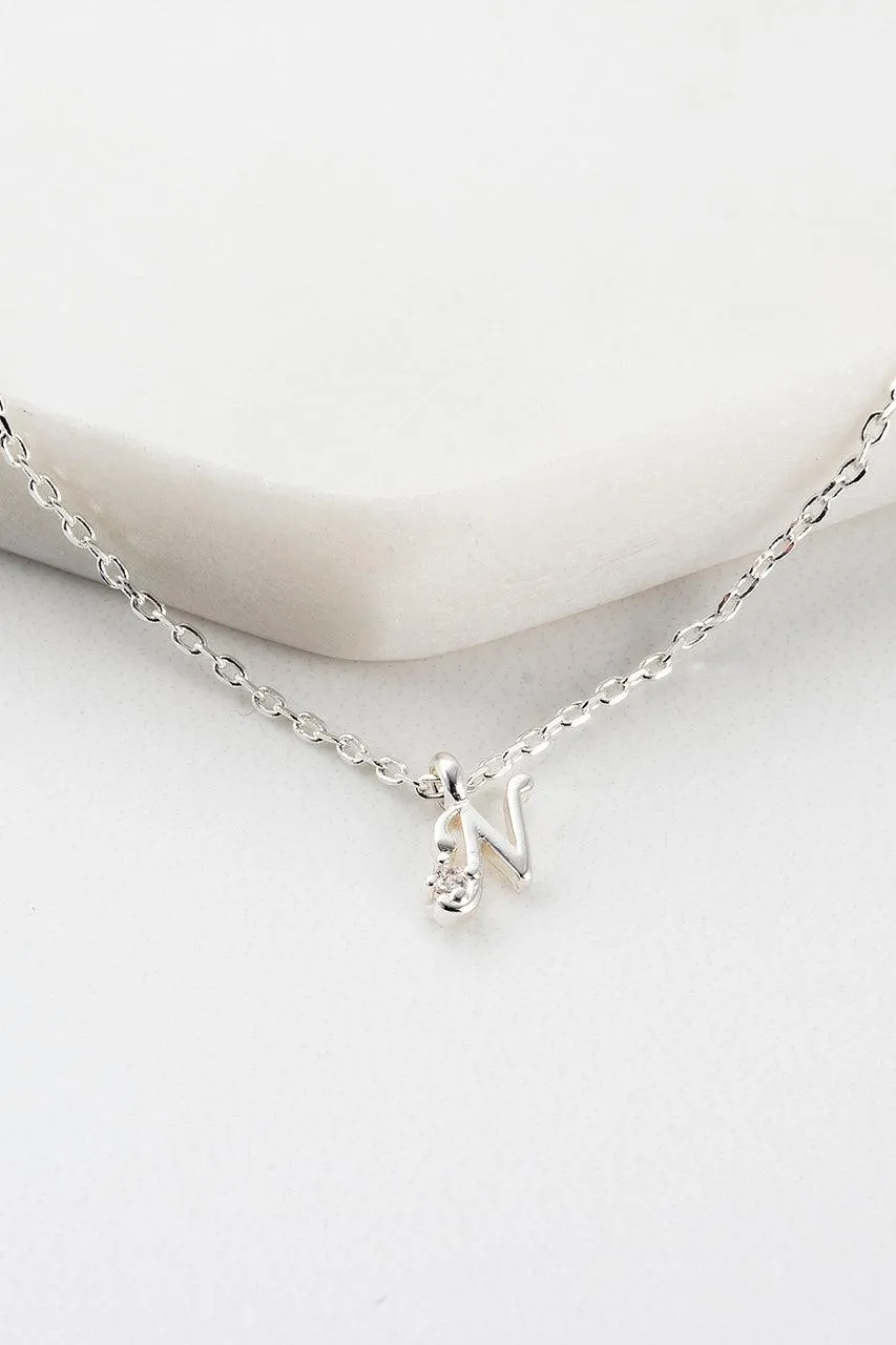 Initial Necklace - Silver