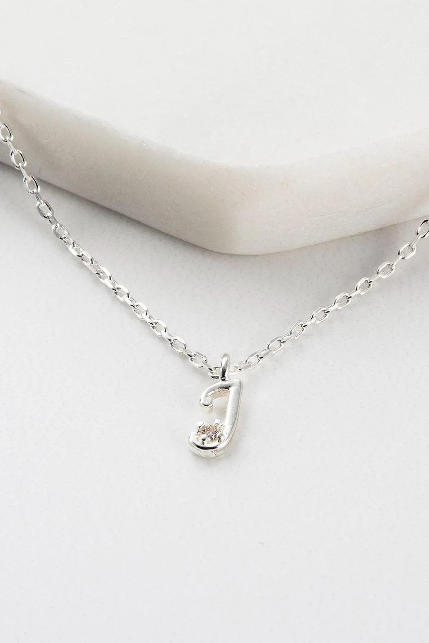 Initial Necklace - Silver