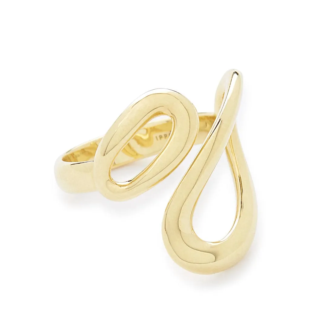 Ippolita Yellow Gold Cherish Bypass Ring