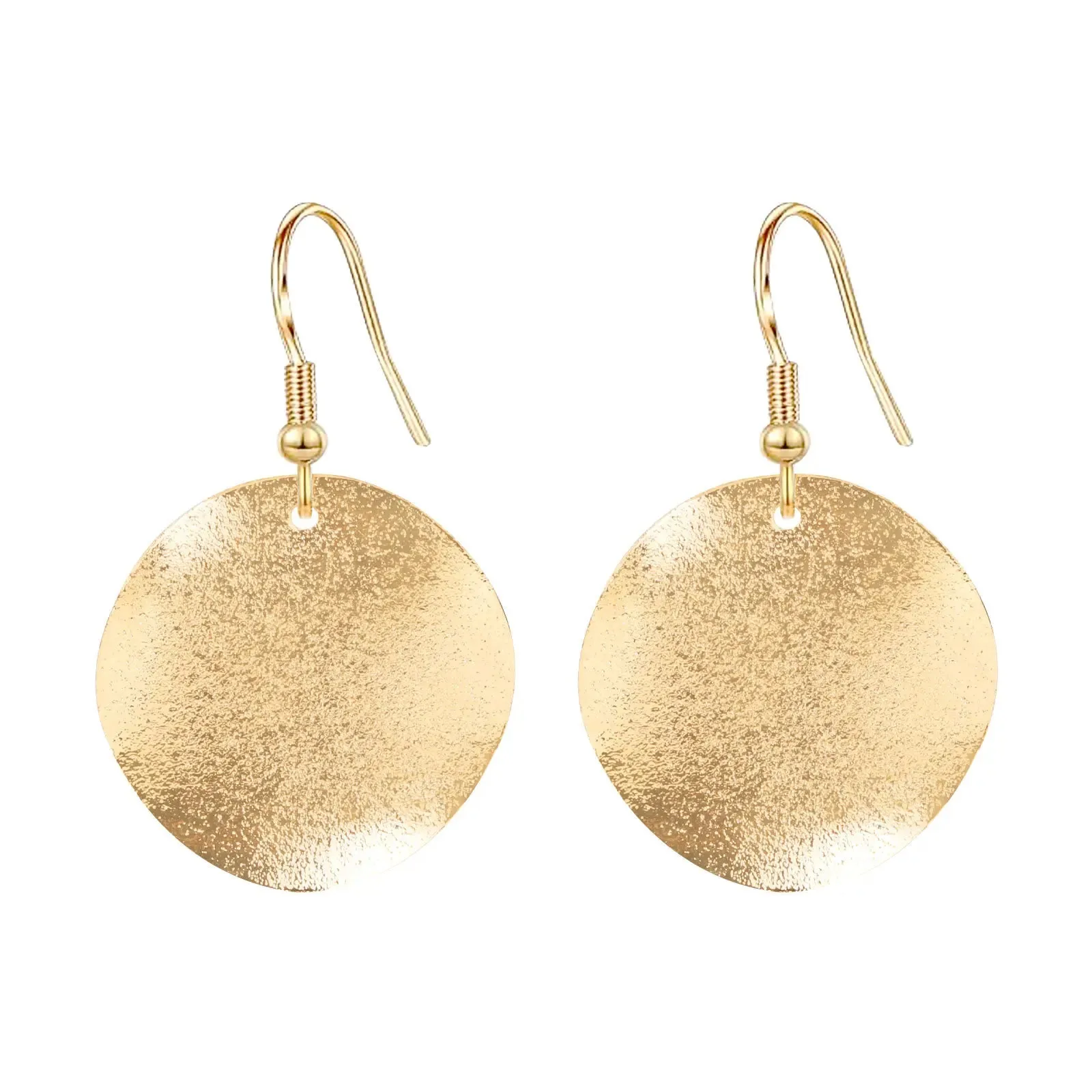 Irregular Round Drop Earrings | Minimalist Curved Earrings | Hypoallergenic Jewelry