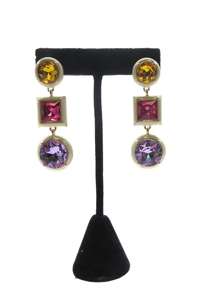 Ivory Multi Stone Earrings