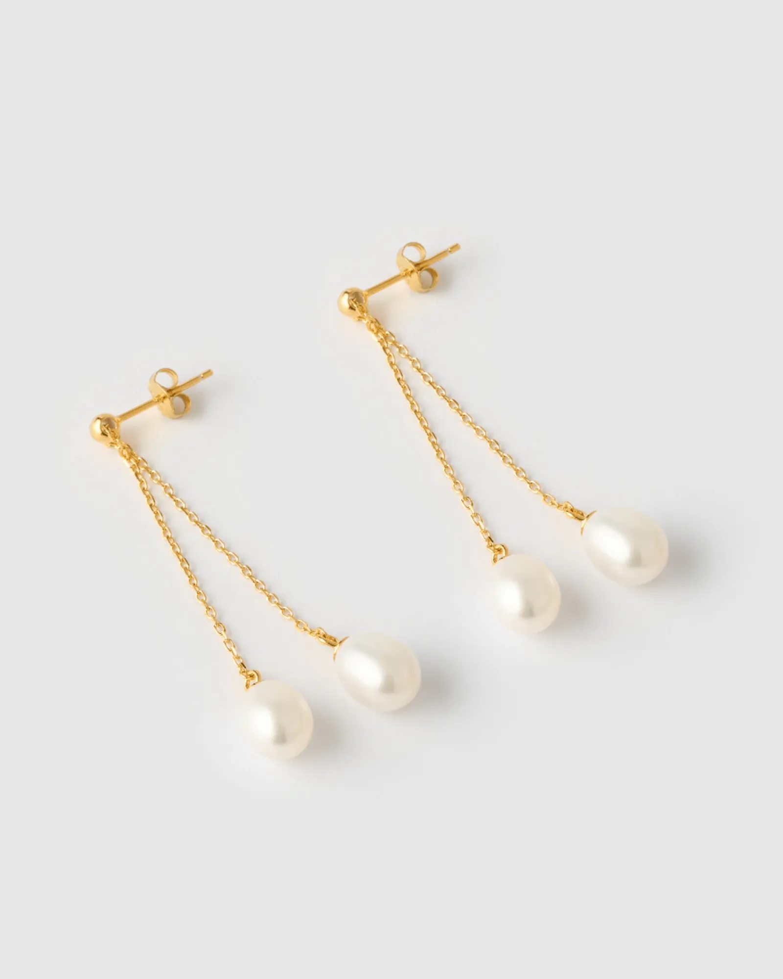 Izoa Eloise Earrings Gold Pearl