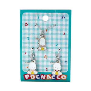 Japan Sanrio - Pochacco Necklace & Earrings Set (Forever Sanrio Fashionable Goods)