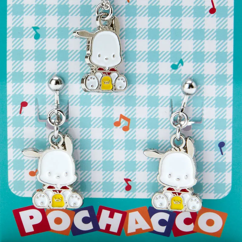Japan Sanrio - Pochacco Necklace & Earrings Set (Forever Sanrio Fashionable Goods)