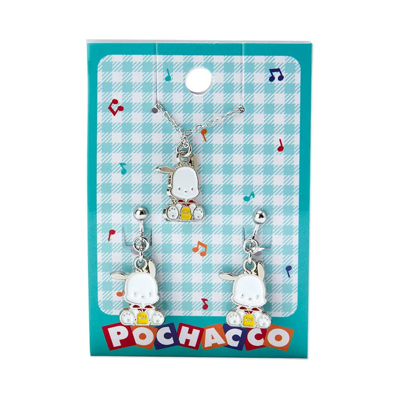 Japan Sanrio - Pochacco Necklace & Earrings Set (Forever Sanrio Fashionable Goods)