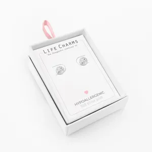 Jewellery Diamond Crystal Silver Stud Earrings