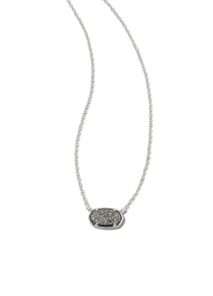 Kendra Scott: Grayson Short Pendent Necklace in Silver Platinum Drusy
