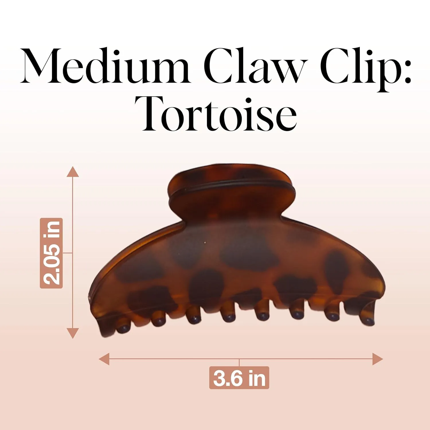 Kitsch Assorted Hair Claw Clips, Recycled Plastic Clips, Large, Medium, and Small Sizes for Styling Thick or Thin Hair, Versatile and Sustainable Hair Claws, Set of 3, Black and Tortoise