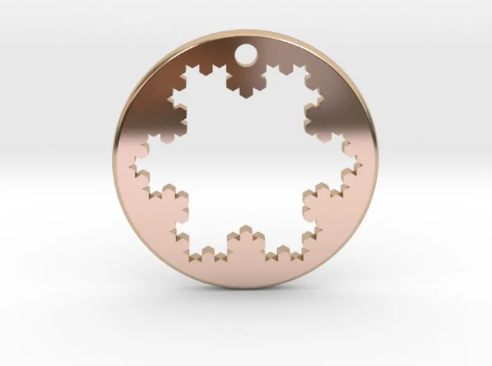 Koch Snowflake Necklace (Metal)