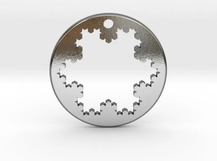 Koch Snowflake Necklace (Metal)