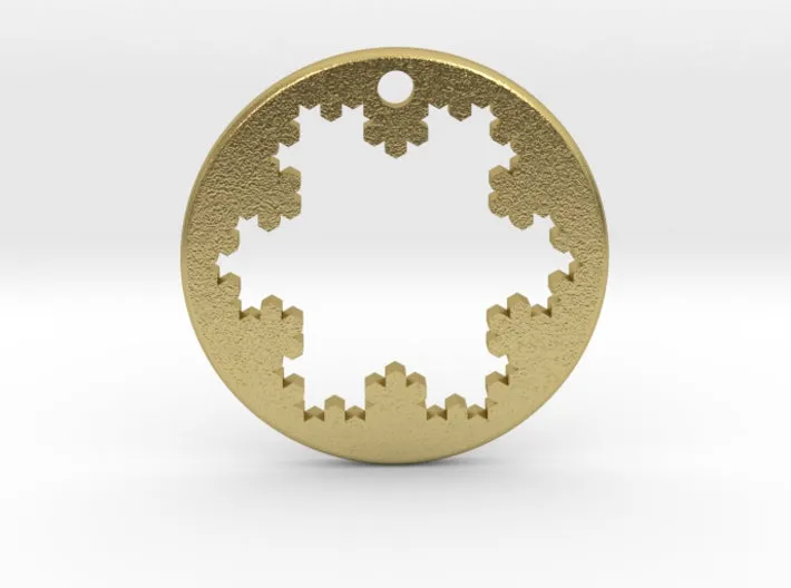 Koch Snowflake Necklace (Metal)