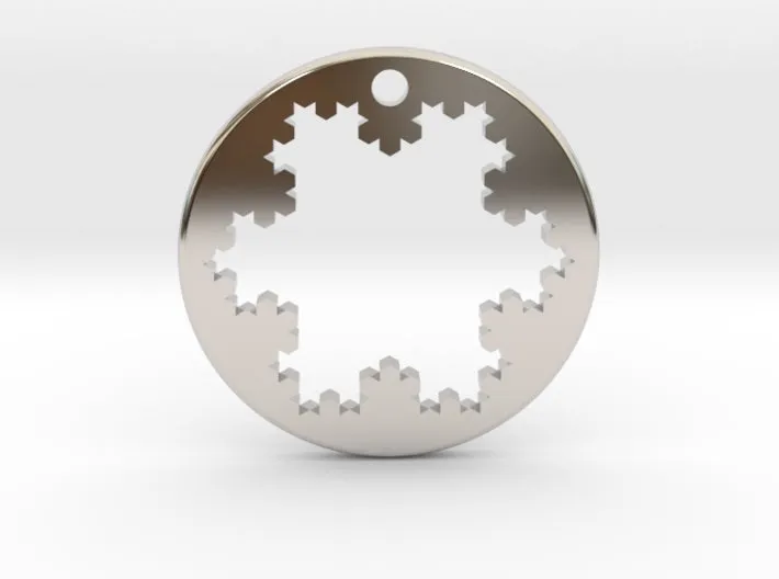 Koch Snowflake Necklace (Metal)