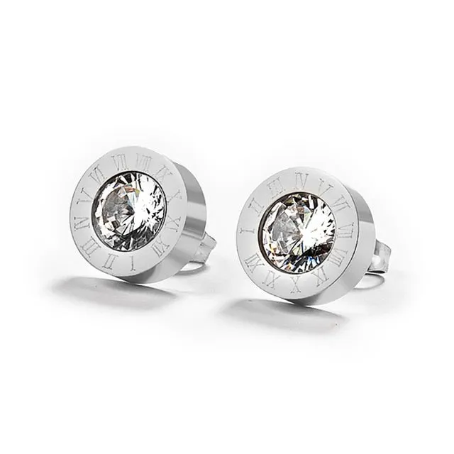 Korean Simple Statement Earrings Stainless Steel Stud Earrings