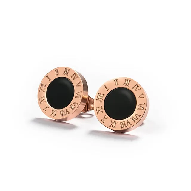 Korean Simple Statement Earrings Stainless Steel Stud Earrings