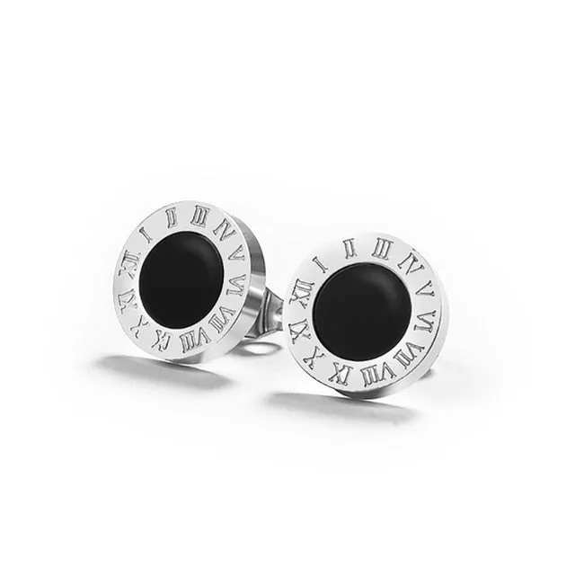 Korean Simple Statement Earrings Stainless Steel Stud Earrings