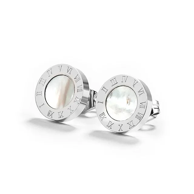 Korean Simple Statement Earrings Stainless Steel Stud Earrings