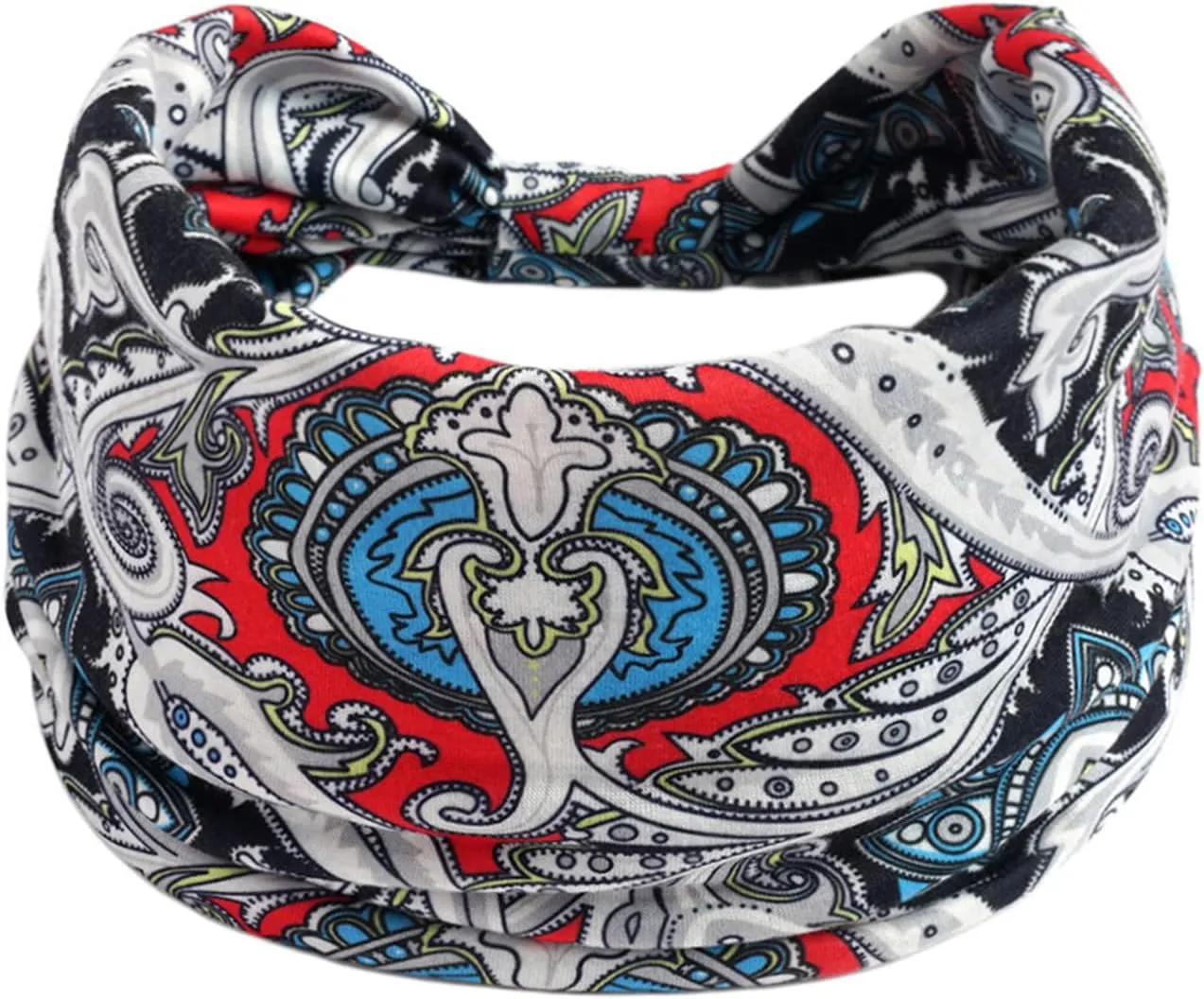 Ladies Elastic Hijab Headband Non-Slip Wide Knotted Running Headband Elastic Headband Exercise Yoga Sports Headband (P, One Size)