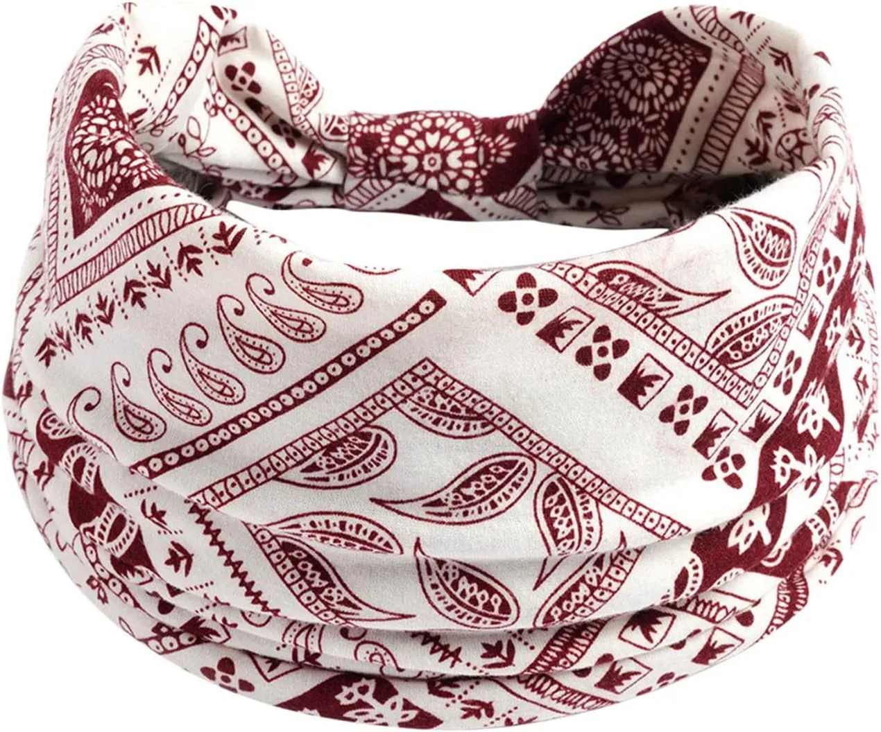 Ladies Headwear Women Elastic Headband Hair Ladies Yoga Exercise Headband Elastic Non Slip Knotted Running Sports (White, One Size)