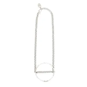 Large Circle Necklace in Silver