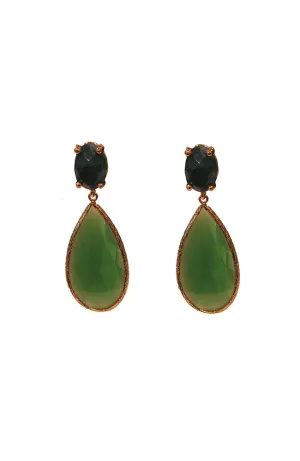 Large Green Teardrop Earring